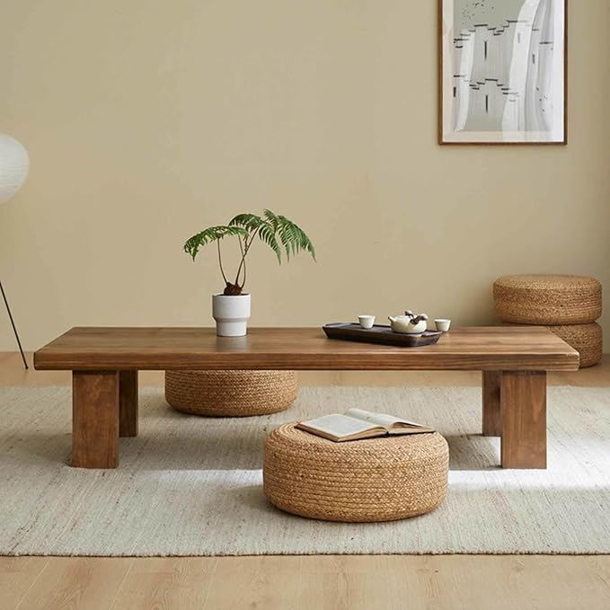 Japanese Style Solid Wood Coffee Table - Image 3