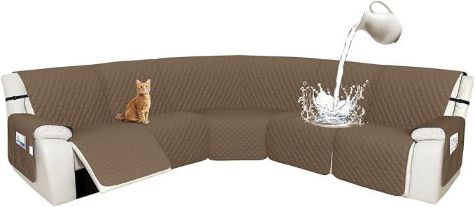 Arfntevss Recliner Sectional Couch Covers 1OO% Waterproof L Shape Sofa Cover by Arfntevss