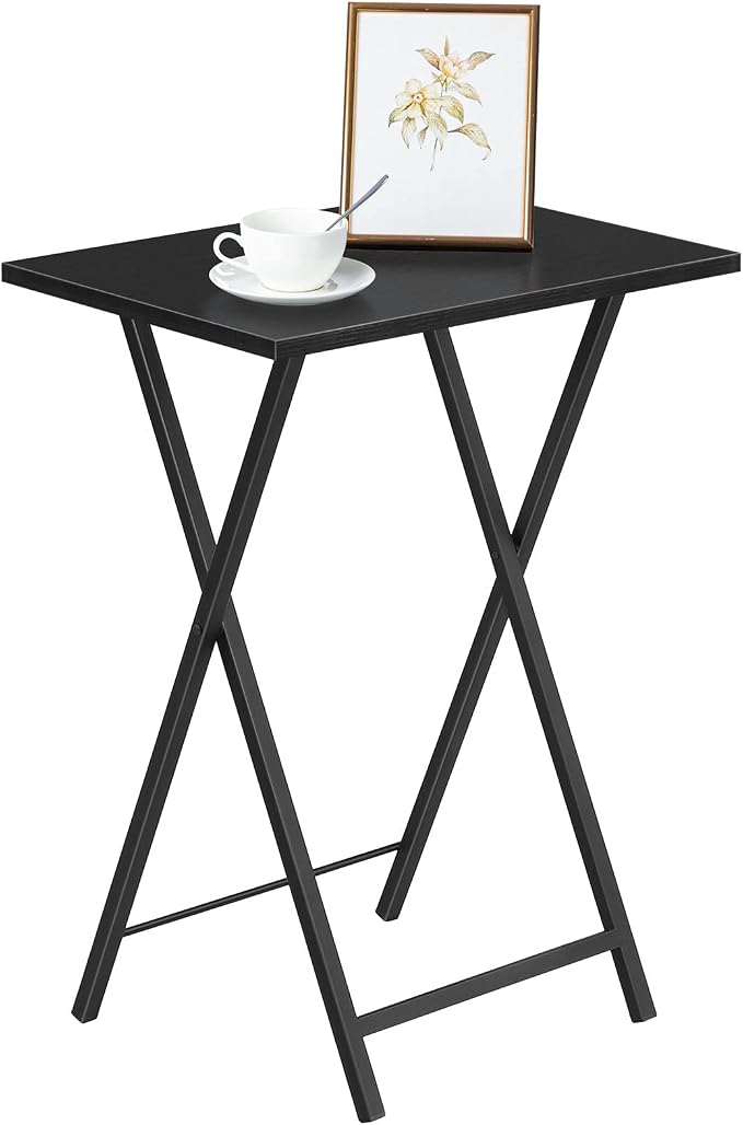 HOOBRO Folding TV Tray Tables, Industrial Snack Desk - Image 8