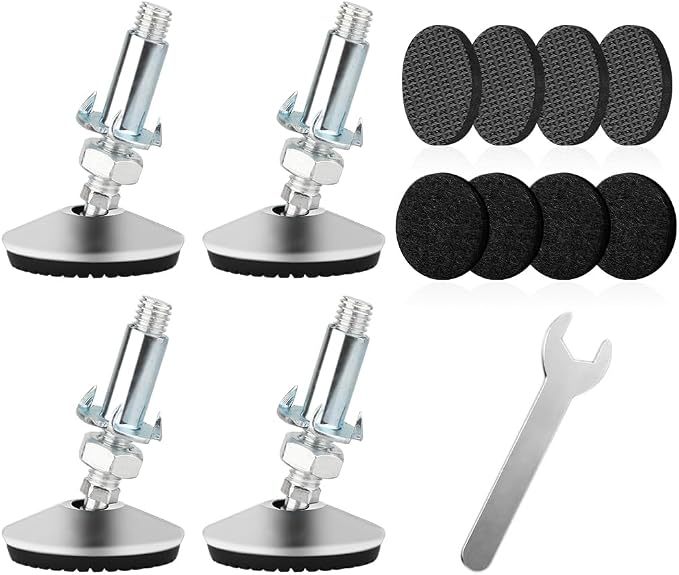 4 Set M10 Swivel Adjustable Leveling Feet, Heavy Duty Height Adjuster Furniture by Tahikem