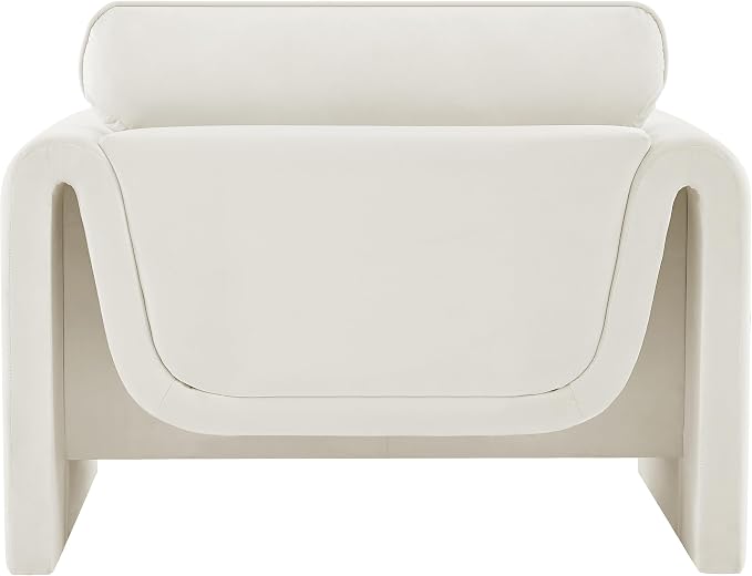Meridian Furniture 199Cream-C Sloan Collection Modern | Contemporary Velvet - Image 4