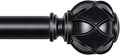 KAMANINA Black Curtain Rod 32 to 58 Inch, Adjustable Heavy Duty Curtain Rods by KAMANINA