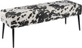 DUHOME Velvet Bench Ottoman, Upholstered Bedroom Benches Cow Print End of Bed by DuhomeElegantLifestyle