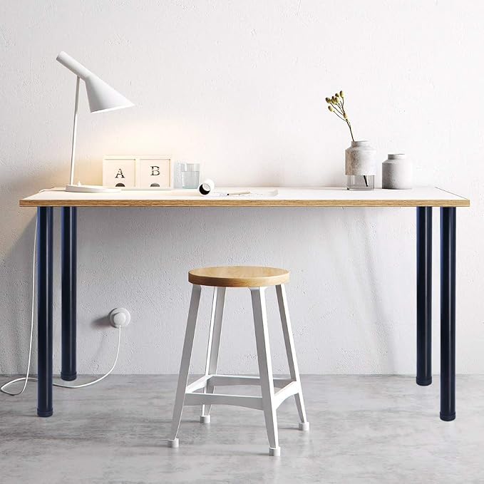 QLLY 32 inch Adjustable Metal Desk Legs, Heavy Duty Furniture Table Legs - Image 8
