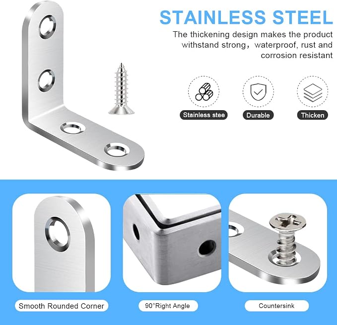Vicuna R 18PCS L Bracket, Stainless Steel Corner Brace - Image 2