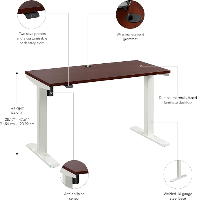 Bush Business Furniture 48-inch Electric Height Adjustable Standing Desk - Image 7