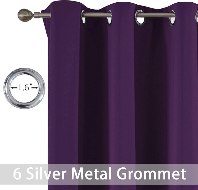Yakamok Blackout Curtains Room Darkening Thermal Insulated - Image 3
