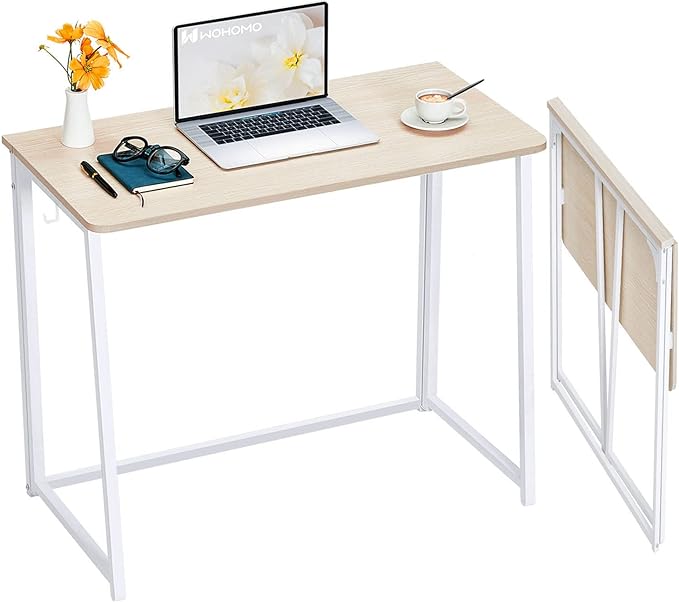 WOHOMO Folding Desk, Small Foldable Desk 39.4" by WOHOMO