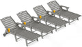 Ciokea Outdoor Lounge Chair Set of 4, All Weather Patio Chaise Lounge Chairs by CIOKEA