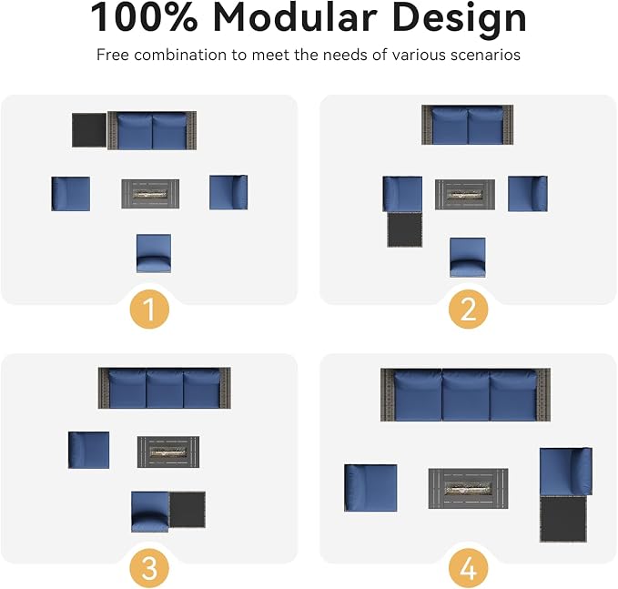 Aoxun Outdoor Patio Furniture Set - Image 11