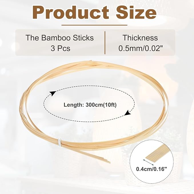MECCANIXITY 3 Rolls Bamboo Strips - Image 2