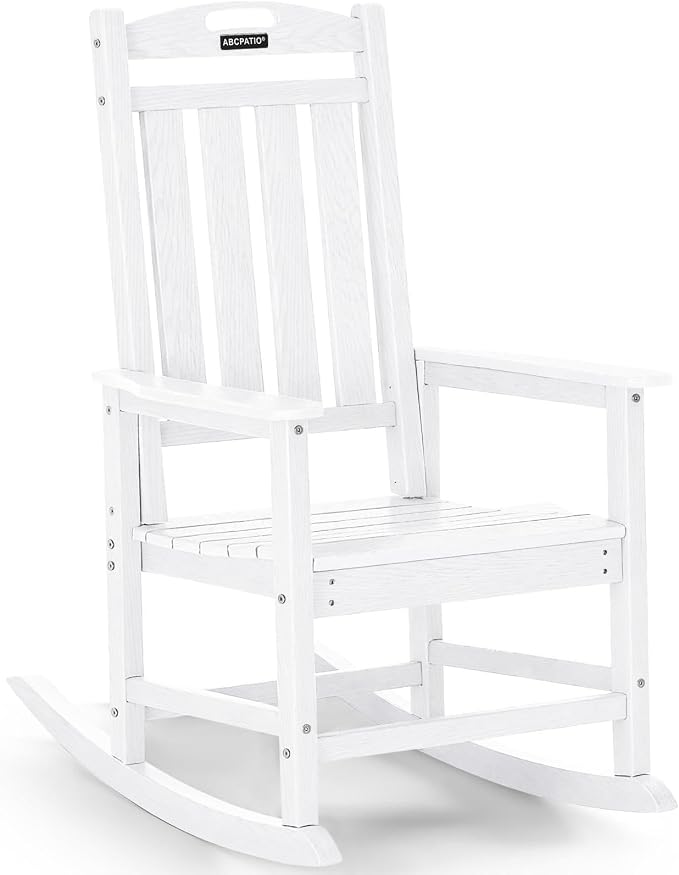 Outdoor Adirondack Rocking Chairs All-Weather HDPE Patio Rocker Chair by ABCPATIO