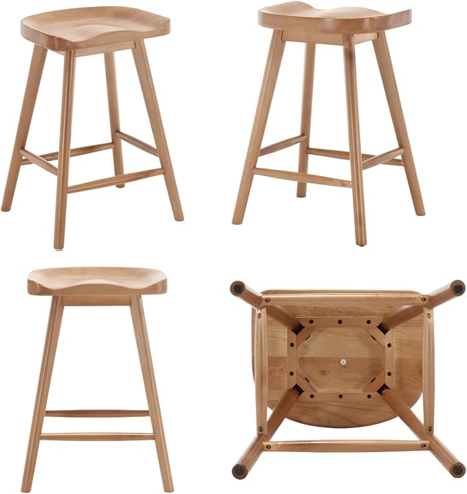 LukeAlon 24.25 Inch Bar Stools Set of 4 - Image 4
