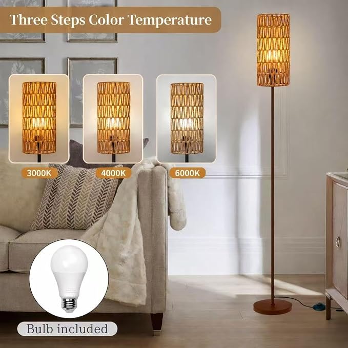 Ruiever Floor Lamp for Living Room, Farmhouse Floor lamp, Modern Standing lamp - Image 5