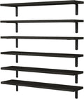 WOPITUES Wood Floating Shelves Set of 6, 24 inch Long Floating Shelves by WOPITUESOfficial