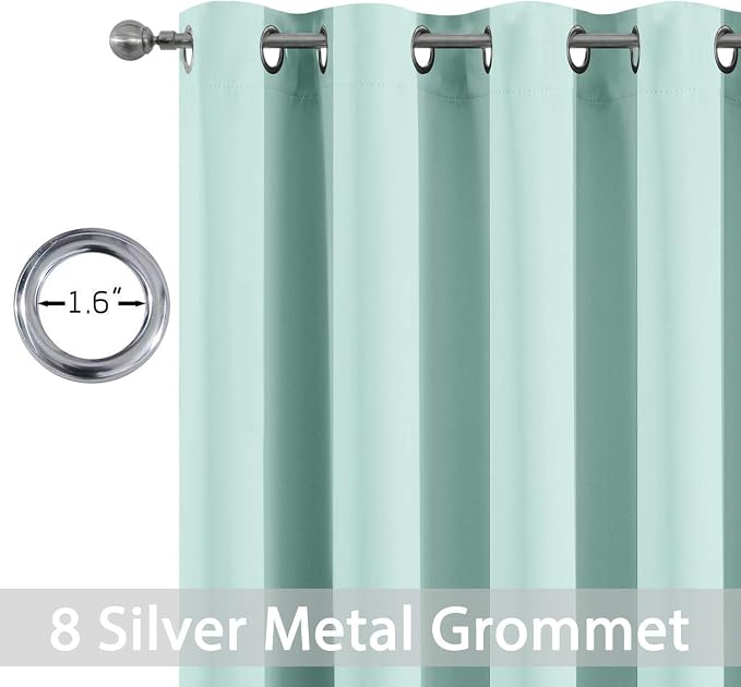 Yakamok Room Darkening Grommet Window Drapes Thermal Insulated Light Blocking - Image 2