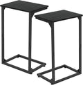 AMHANCIBLE C Shaped End Tables Set of 2, Couch Side Tables that Slide Under Sofa by AMHANCIBLE