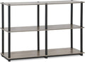 Furinno TURN-N-TUBE Storage Shelves, 3-Tier 47.4 Wide Book Shelf, Corner Shelf by Furinno-FitsYourSpaceFitsYourBudget