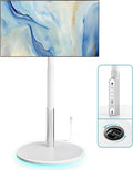 Floor Mobile TV Stand with Power Outlet, Rolling TV Cart by LLDEPLL