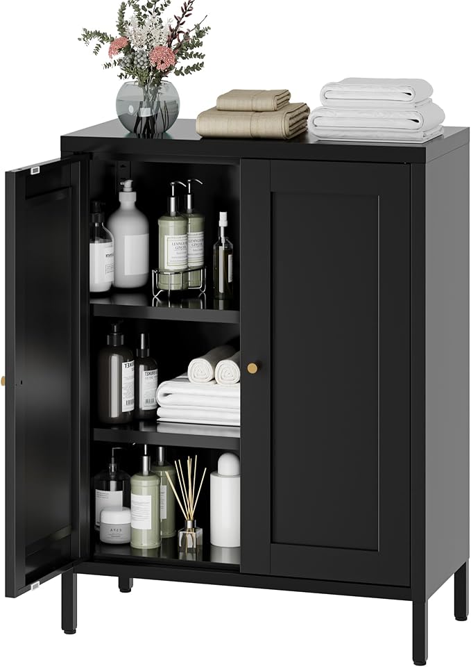 YAUWOH Small Metal Cabinet, Bathroom Storage Cabinet by YAUWOHFactoryOutletsColorfulMetalFurniture