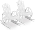 Outvita Adirondack Rocking Chair Set of 2, Wood Wagon Rocker, Outdoor Wooden by Outvita