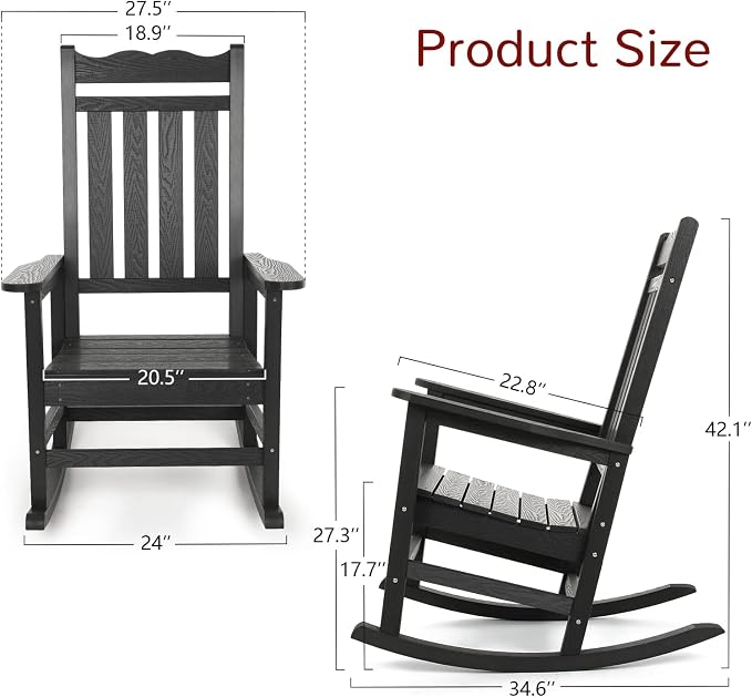 Stoog 3-Piece Oversized Rocking Chairs Set of 2 - Image 3