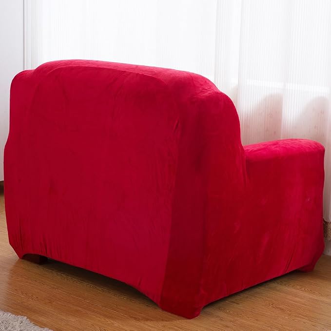 vctops 1-Piece Velvet Plush Stretch Chair Sofa Slipcover Soft Fuzzy Fluffy - Image 4