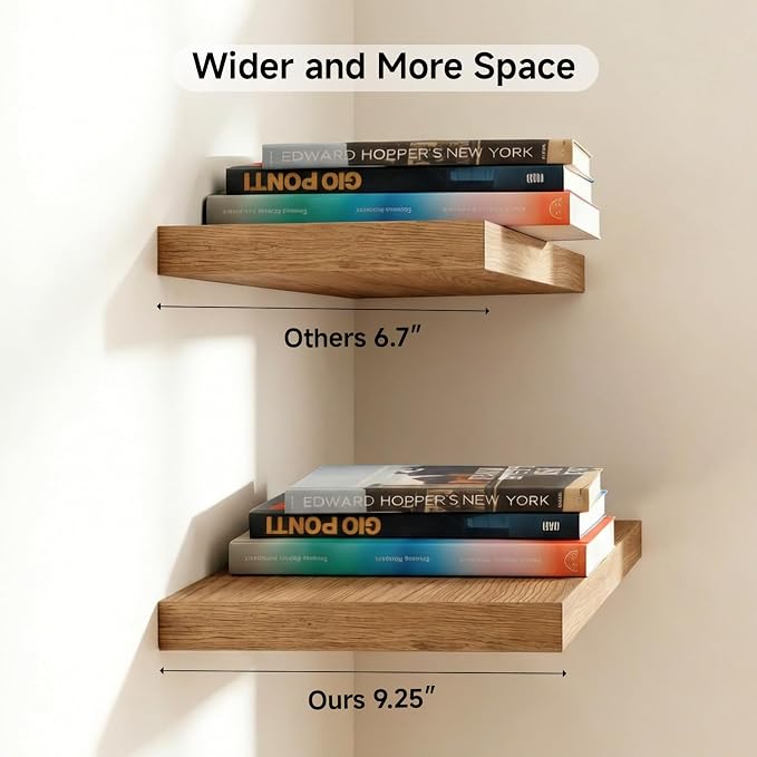 31.5in Floating Shelves for Wall, Wall Mounted Shelves for Decor Storage Set of - Image 4