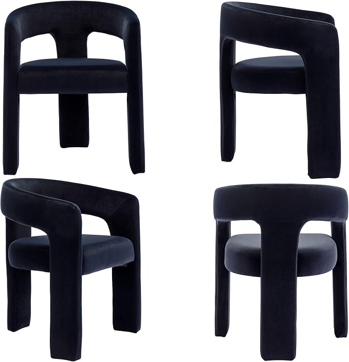 VESCASA Velvet Barrel Dining Chair - Image 7