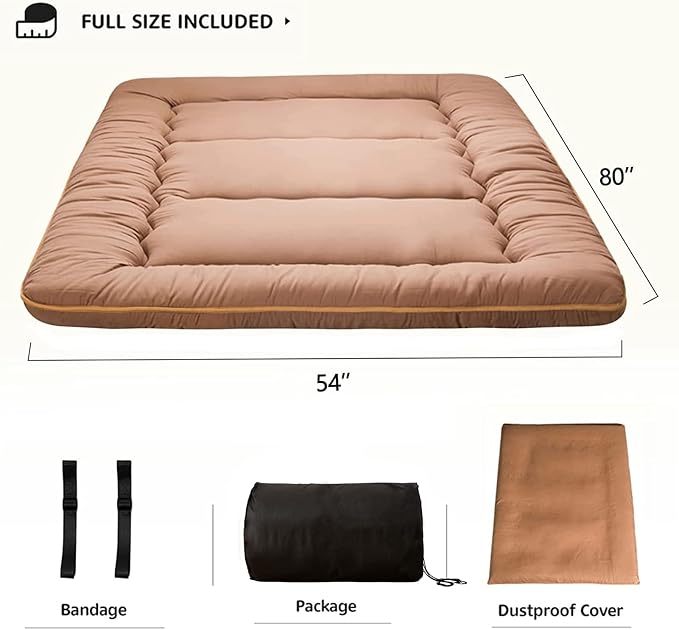MAXYOYO Japanese Floor Mattress Futon Mattress, Thicken Tatami Mat Sleeping Pad - Image 2