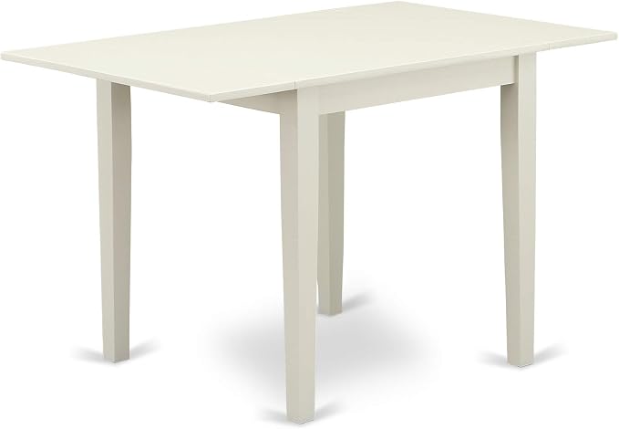 East West Furniture NDNO3-LWH-W 3 Piece Dining Room Table Set Contains a - Image 3