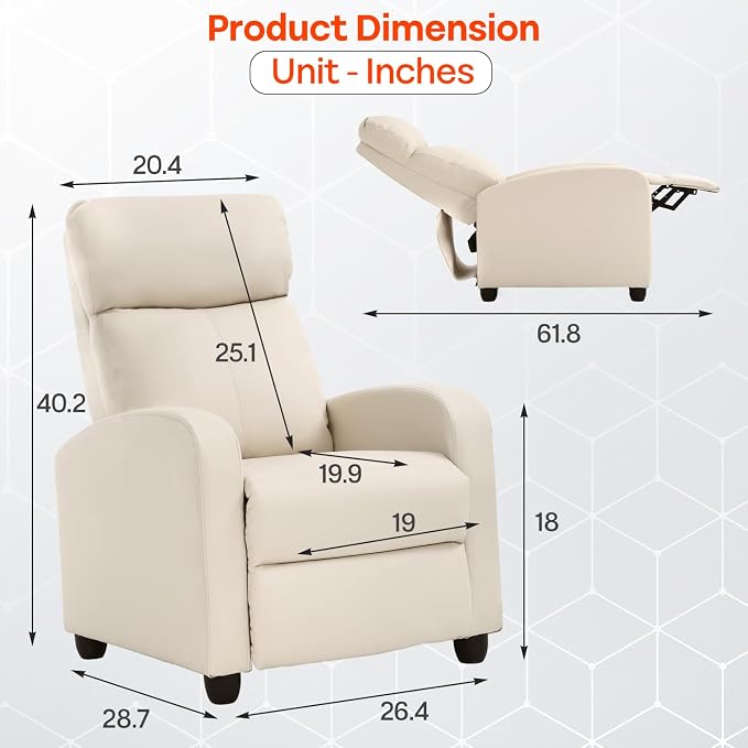 FDW Recliner Chair Massage Chair Reading Chair Reclining Sofa Home Theater - Image 3