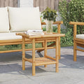 Bamboo Fiber Coffee Table with Storage Shelf, Eco-Friendly Modern Square Design by QZZCED