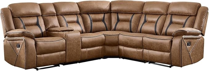 EBELLO Manual Reclining Sectional Sofa - Image 8