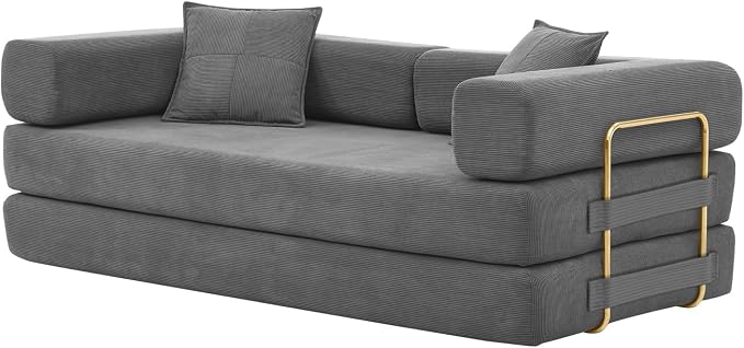 4-in-1 Folding Convertible Sofa Bed, 78 Inch Boneless Couch - Image 7