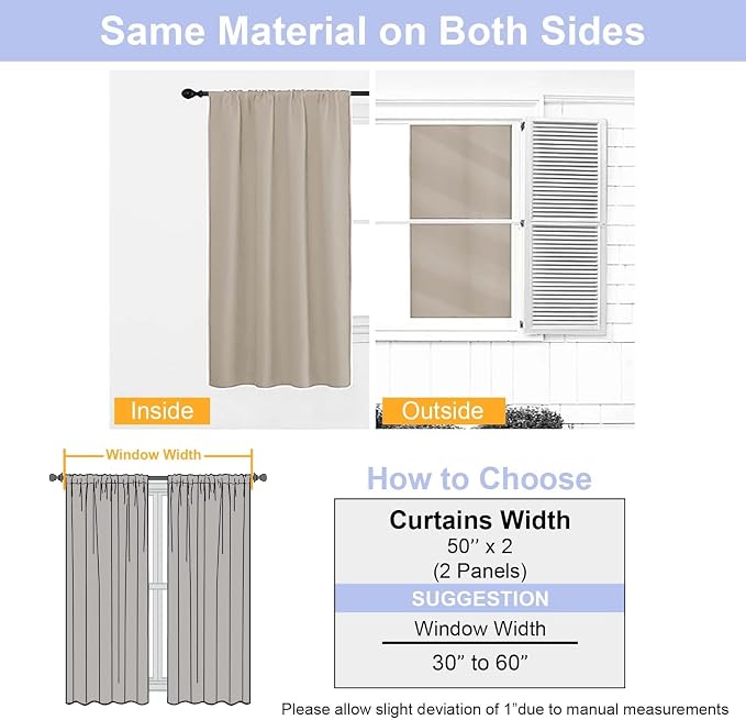 Simplebrand Ava Biscotti Beige Blackout Curtains - Image 9