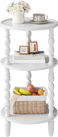HOOBRO Round Side Table for Small Space, 3-Tier Small Round End Table by HOOBRO