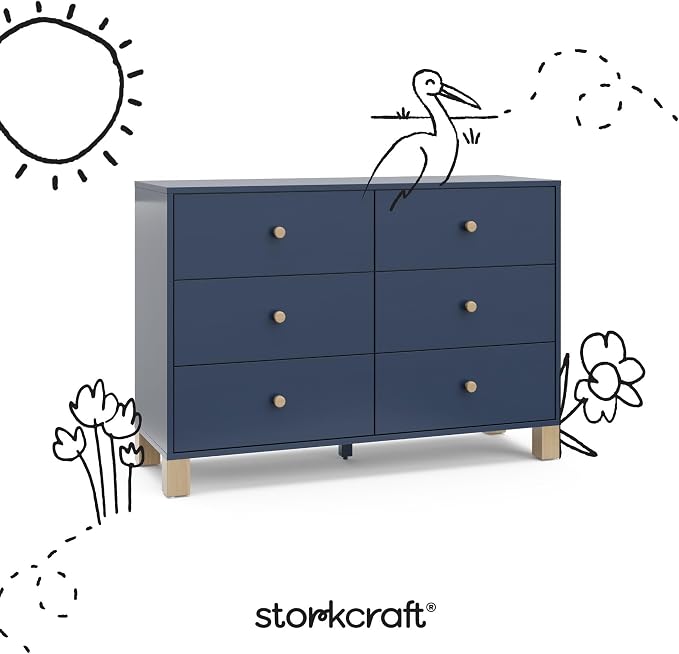 Storkcraft California 6 Drawer Double Dresser – GREENGUARD Gold Certified - Image 9