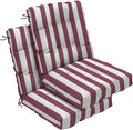 Outdoor Chair Cushions Set of 2, High Back Soft Seat Pad, Indoor Outside Use by zanwuhwyd