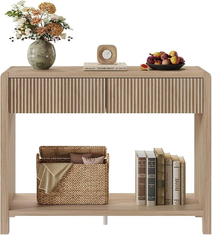 FATORRI Console Sofa Table, Wooden Entryway Table - Image 9