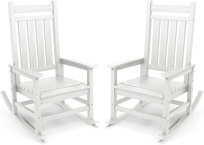 SERWALL Outdoor Rocking Chair, HDPE Rocking Chair by SERWALL