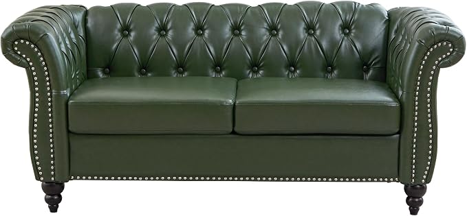 Mid-Century Sofa Chair, Faux Leather Accent Chair - Image 6