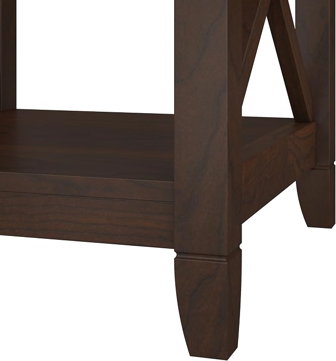 Bush Home Key West Small 2 Shelf Bookcase in Bing Cherry, Compact Home Organizer - Image 8