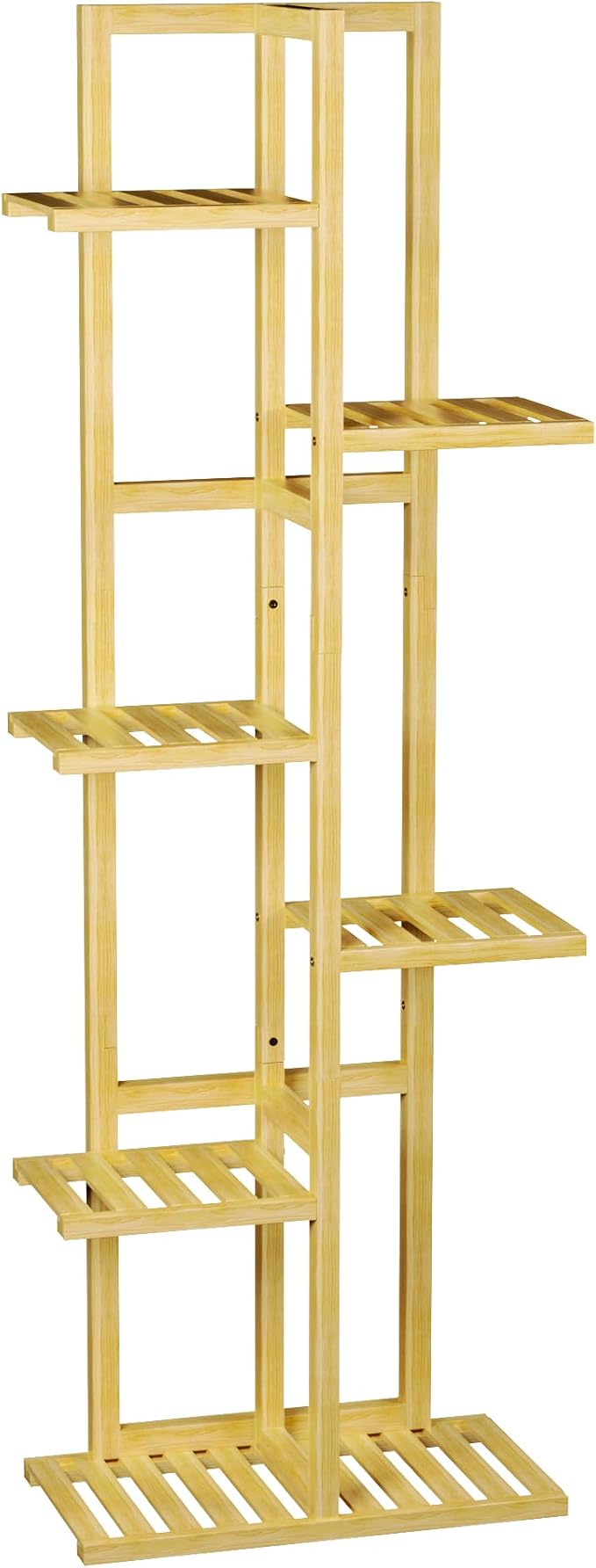 ROMGUAR CRAFT 6 Tier Bamboo Plant Stand Indoor, Wood Tall Flower Holder Corner - Image 7