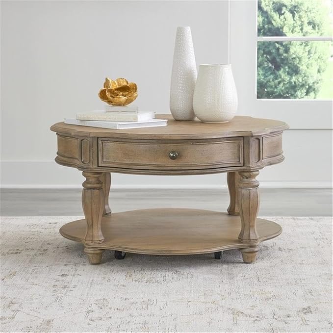 Liberty Furniture Magnolia Manor Living Room Round Cocktail Table Traditional by LibertyFurniture