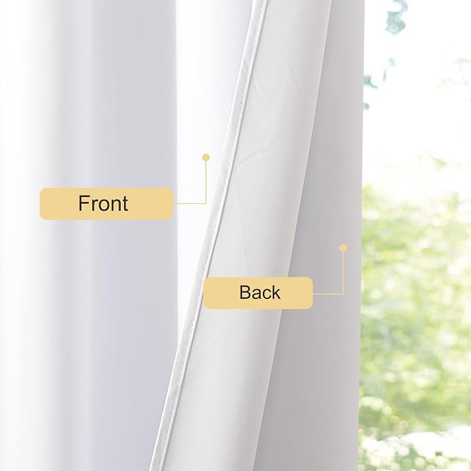 NICETOWN 100% Blackout Window Curtain Panels 102 inch Length - Image 4