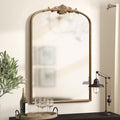 Besdomus Antique Gold Arched Mirror: 24"x36" French Large Arch Gold Vintage by Besdomus