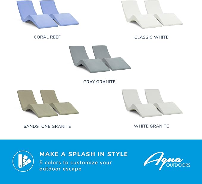 Aqua Outdoors - in-Pool Chaise Lounger - Pool & Sun Shelf Lounge Chair - - Image 9