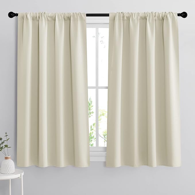 RYB HOME Short Curtains for Bedroom, Room Darkening Insulated Summer Heat Light by RYBHOME