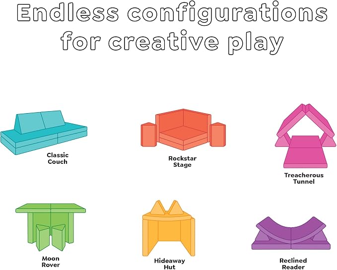 Yourigami Kids and Toddler Play Couch, Convertible Folding Sofa, Durable Foam - Image 3